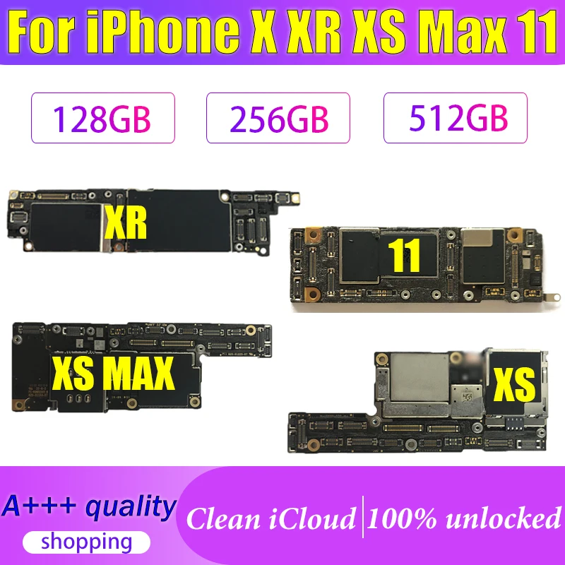 100% оригинальная материнская плата для iPhone X XR XS MAX 11 PRO без распознавания лица