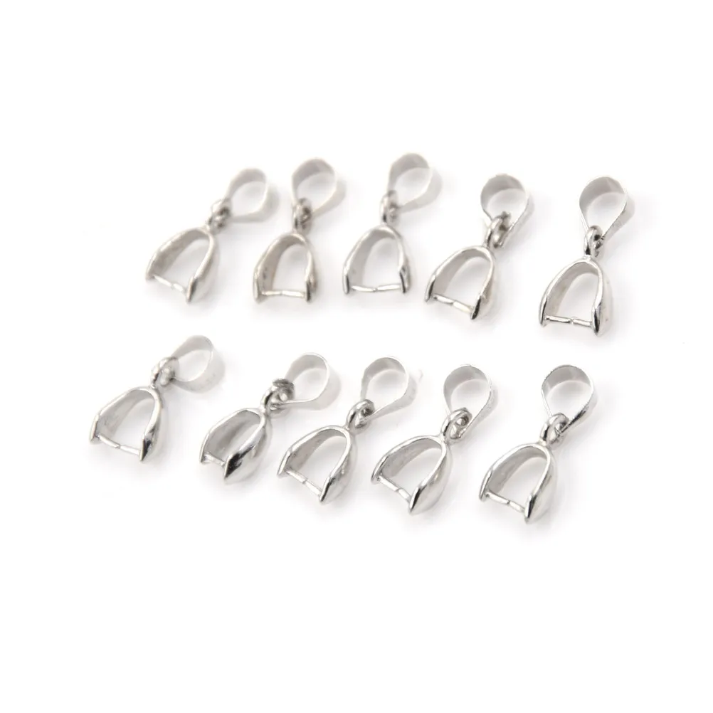 

10pcs/Lot Pendant Clip Clasp Pinch Bail Pendant Connectors Bail Beads Jewelry Findings DIY Jewelry Accessories