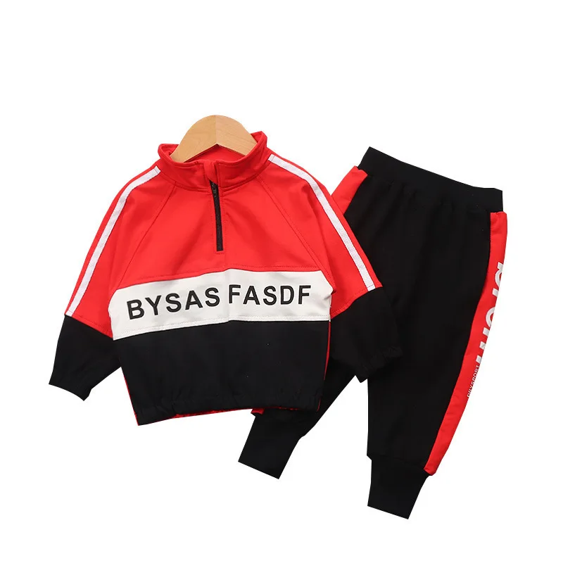 

Fashion Autumn Baby Boys Girls Clothes Children Cotton Letter Jacket Pants 2 Piece Set Toddler Active Clothing Kids Tracksuits