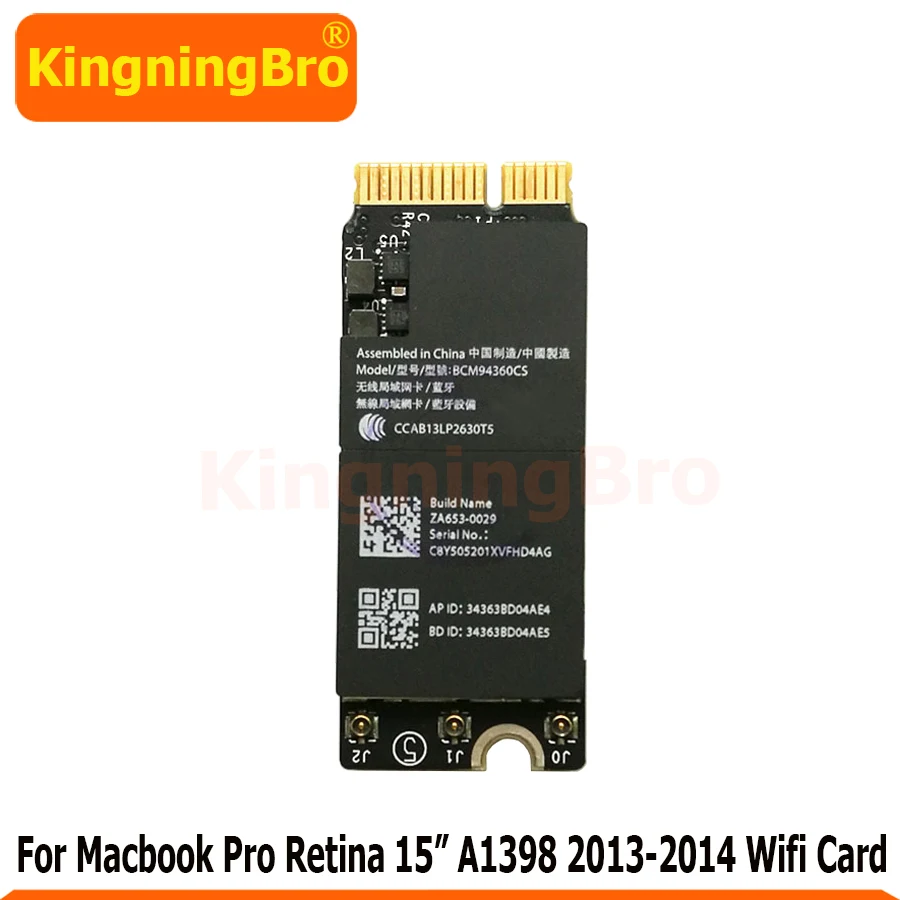 Оригинальная 4 0 Wi Fi Bluetooth карта для Macbook Pro 15 дюймов A1398 Late 2013 Mid 2014 BCM94360CS 802.11ac|macbook pro