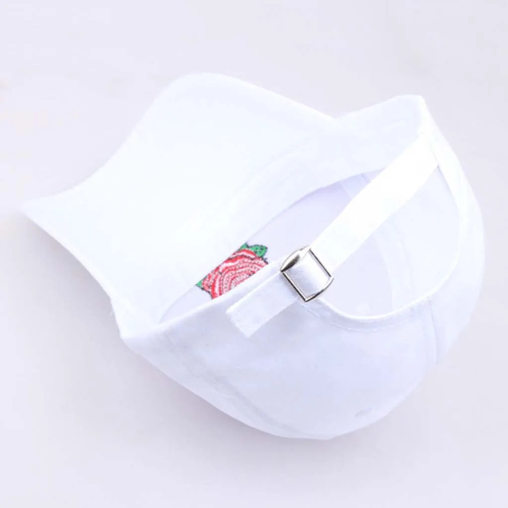 Женская и мужская одноцветная джинсовая кепка с вышитыми цветами модная