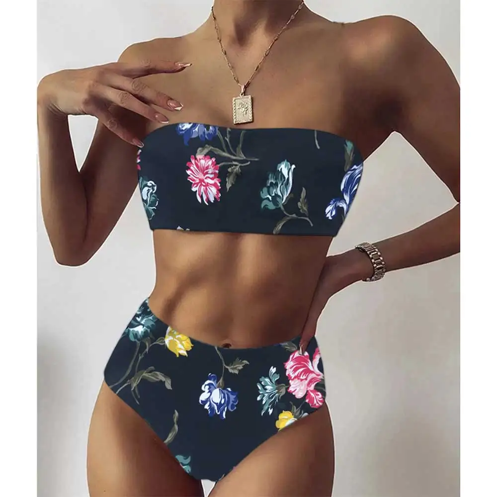 Conjunto de Bikini con estampado Floral para Mujer, bañador Sexy de banda,...