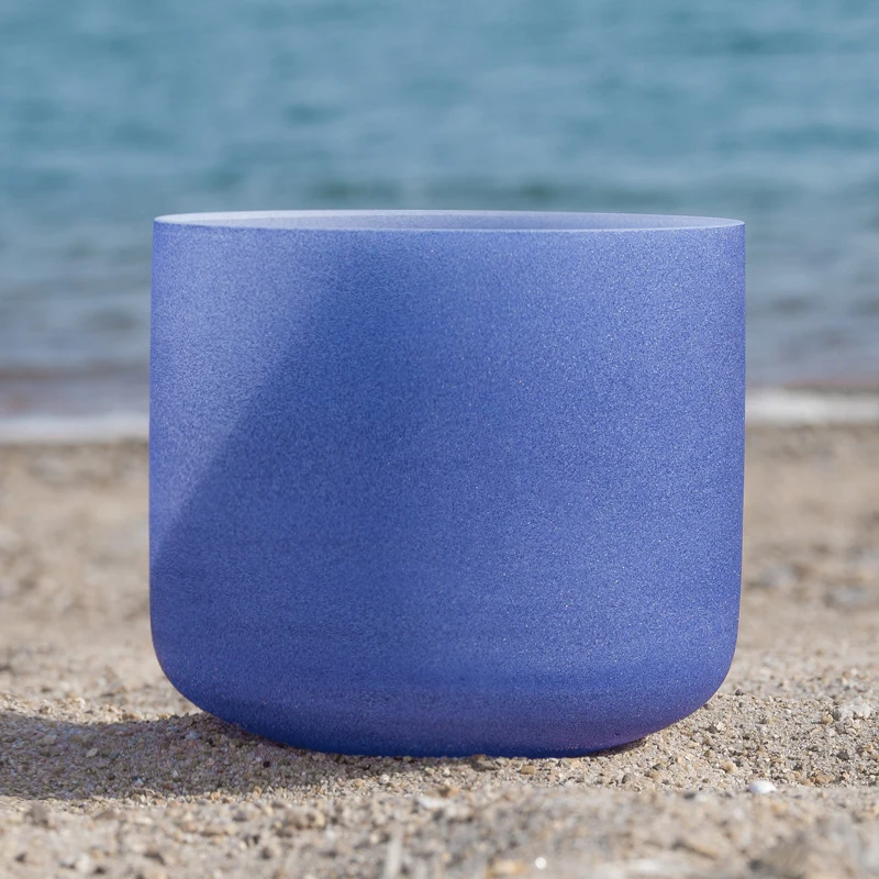 8 дюймов чакра для третьего глаза Индиго Чакра кварцевый Поющий чаша медитации