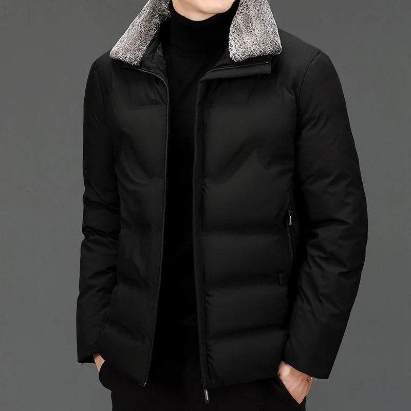 

2021New Men's Winter Jackets Thick Warm Windbreaker Casual Parka Solid Color Quality Fashion Loose Cotton Padded Jacket