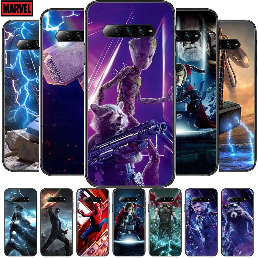 

Marvel Thor Phone Case For xiaomi redmi Black Shark 4 Pro 2 3 3s Cases Helo Black Cover Silicone Back Prett mini cover funda