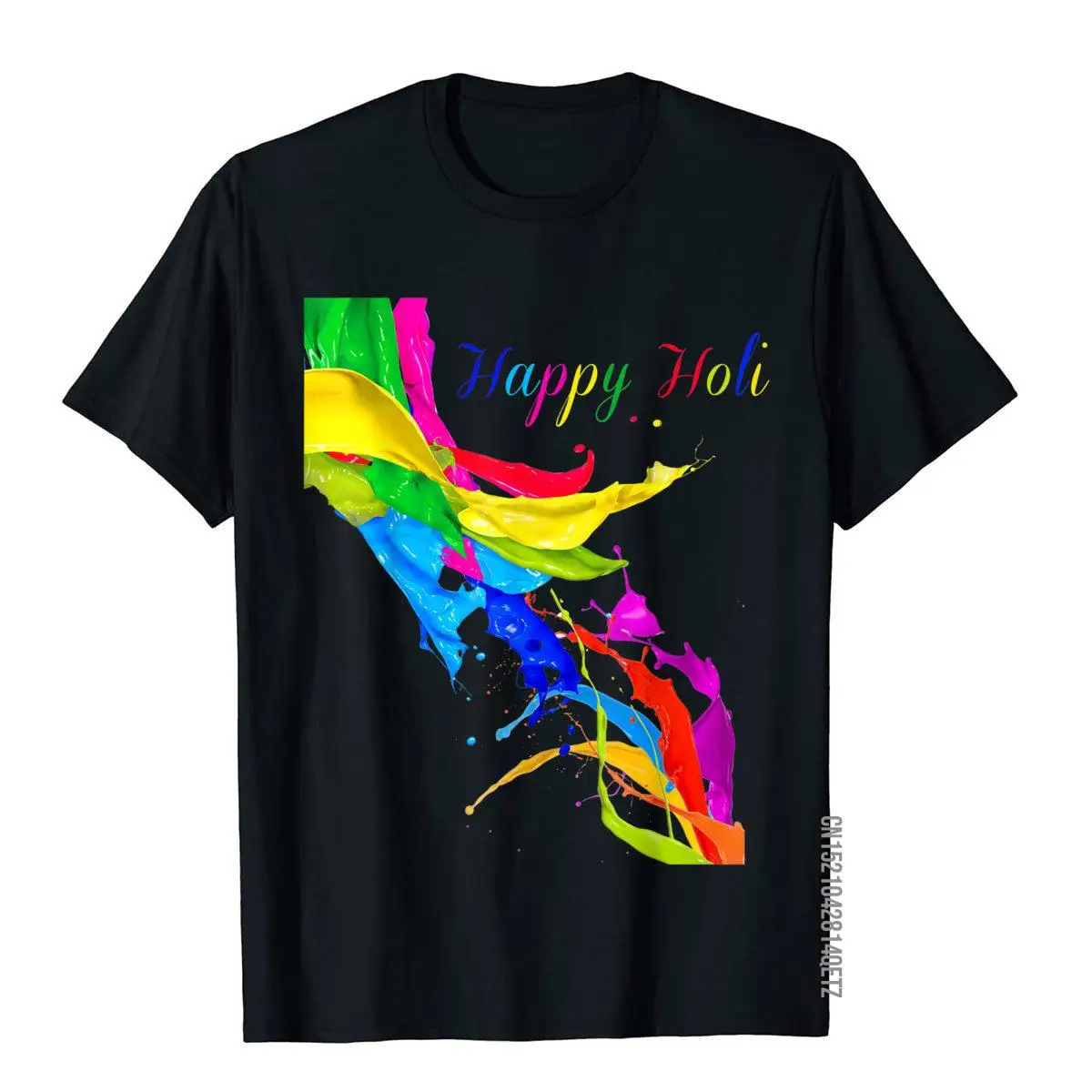 

Красочная и яркая футболка Holi. Новейшая Мужская футболка, футболка для отдыха, топы, рубашка из хлопка с принтом
