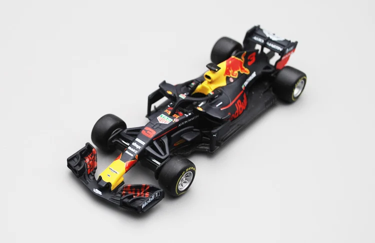 Bburago 1/43 1:43 SF90 Ferrari Leclerc Vettel No5 No16 F1 формула 1 гоночный автомобиль литье под давлением дисплей пластиковая модель детская игрушка - Цвет: 2018 Ricciardo No3