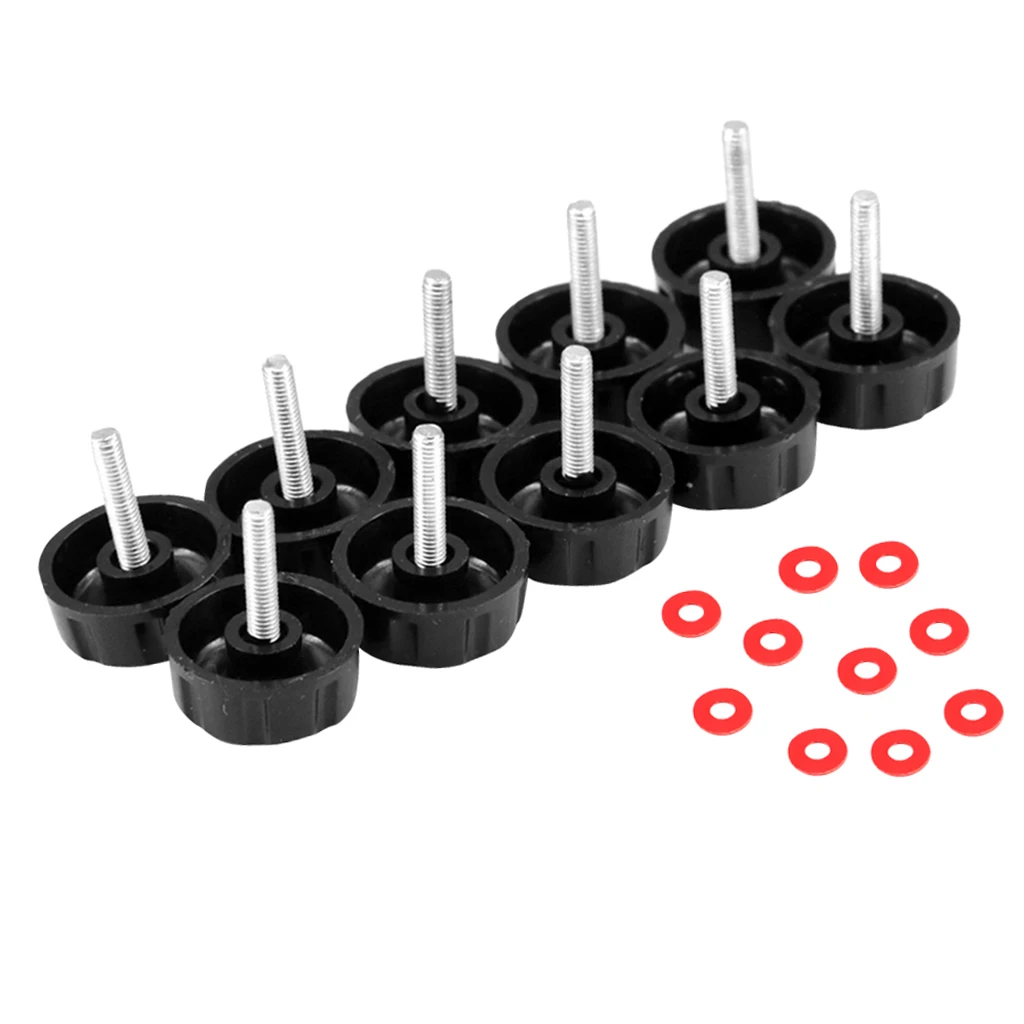 10 Pcs. 2mm Plastic Screw Knob Replacement Screws Nuts For Fishing Reel Stationary Roller Handle | Спорт и развлечения
