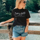 Футболка с рисунком стиля ТЕЙЛОР, футболка, вдохновленная надписью Friends, подарок фанату Тейлор, безстрашная футболка унисекс с коротким рукавом, футболка с рисунком