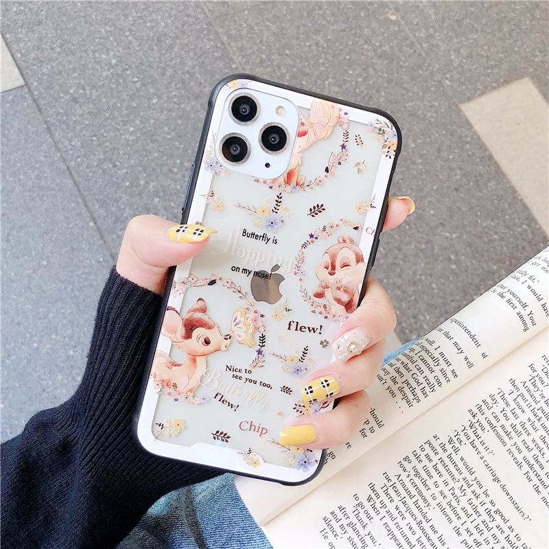 

Disney cartoon cute chipmunk quirky phone case for iPhone11promax/11/xsmax/7/8plus/se/xr/xs/x/11pro couple phone cover