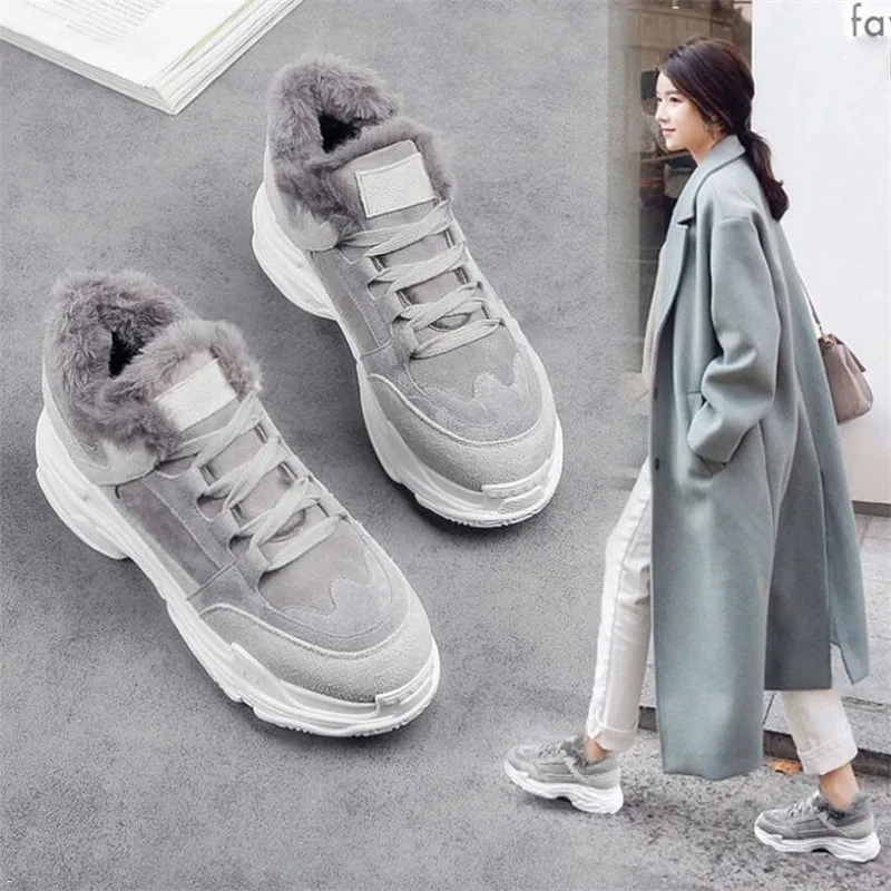 Женские повседневные кроссовки для увеличения роста зимы модная увеличивающая