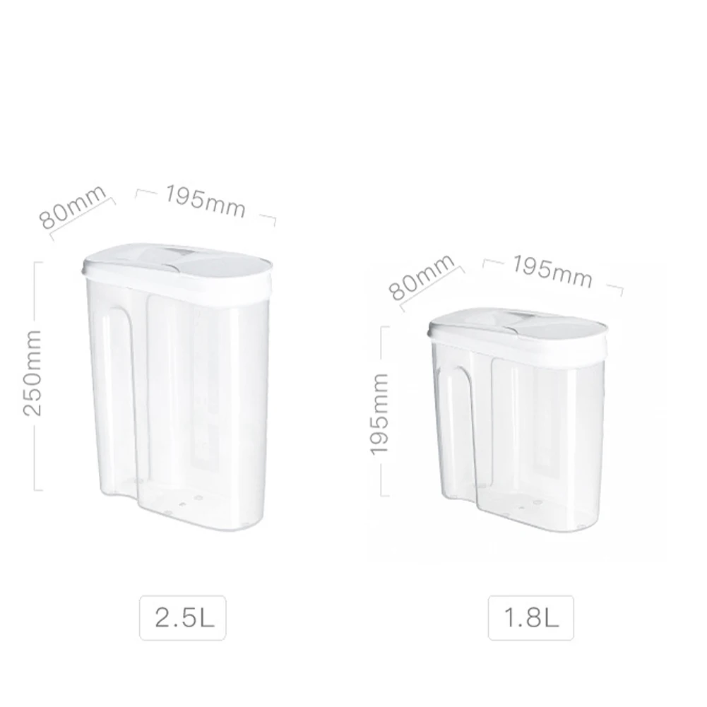 

Mini Food Storage Clear Container Transparent Set Kitchen Sealed Snacks Dried Fruit Grain Tank Home Storage Cereal Box