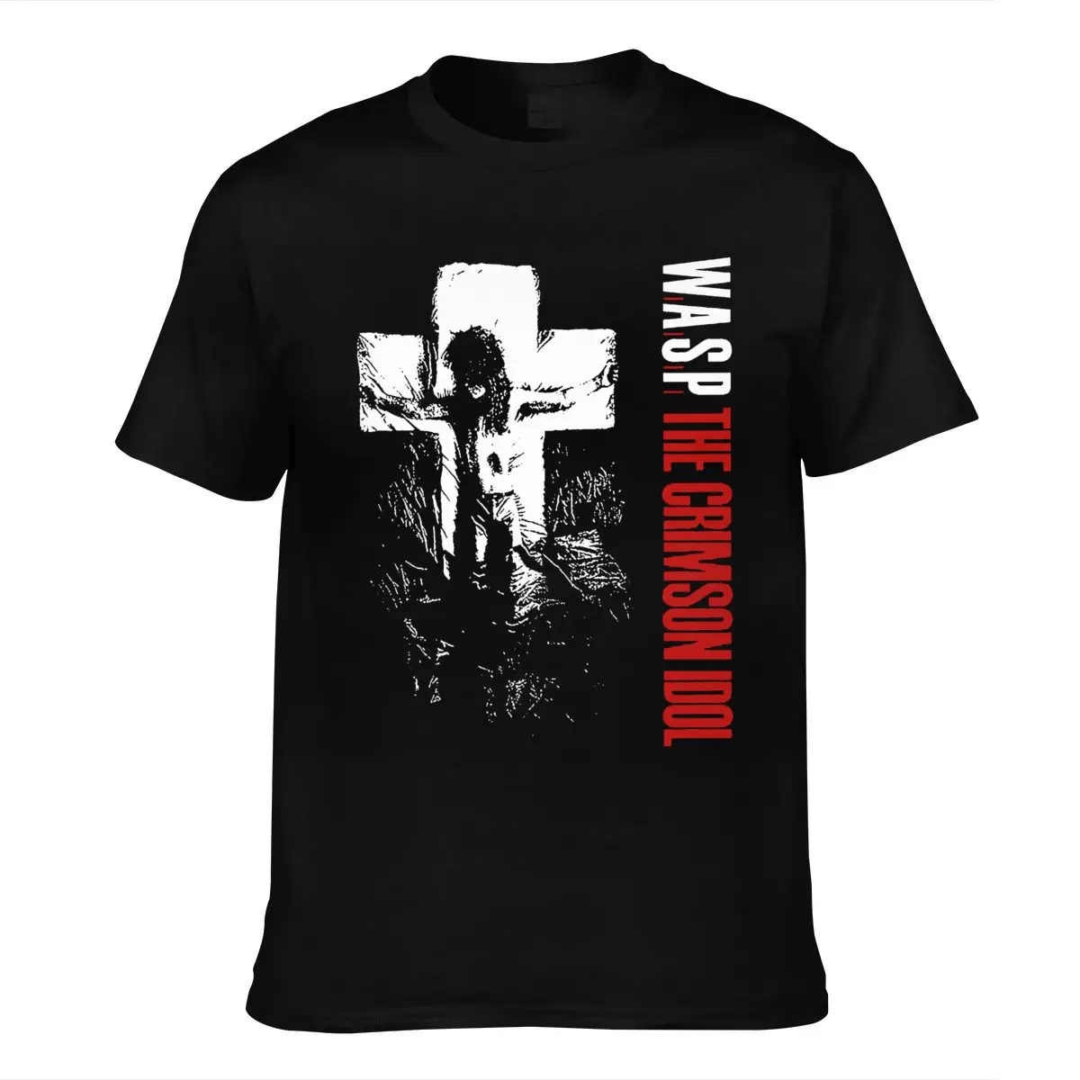 Мужская черная футболка WASP Rock топ для мужчин среднего возраста новинка W.A.S.P.