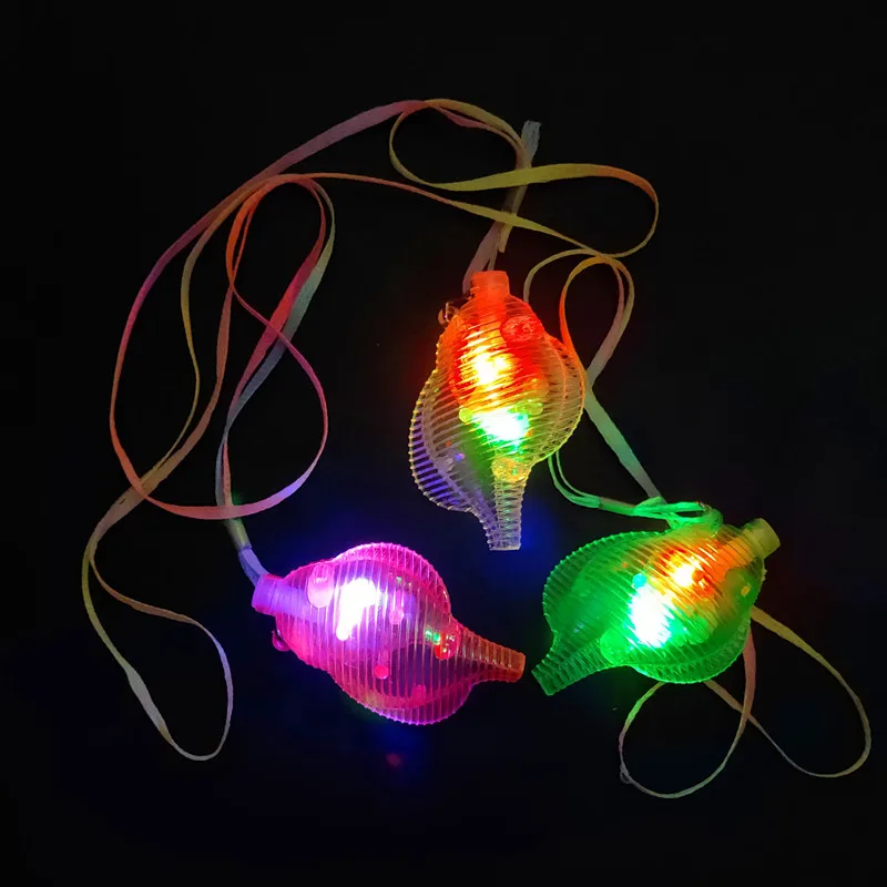 Забавный мигающий свисток красочный шнурок светодиодный светильник веселье в