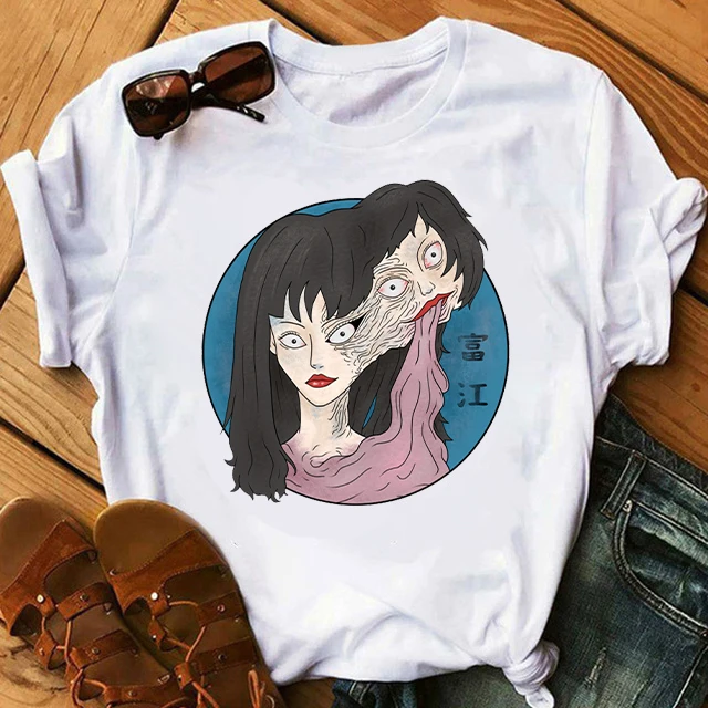 

WK summer Junji Ito Tomie Shintaro Kago women vintage streetwear hip hop tshirt ulzzang