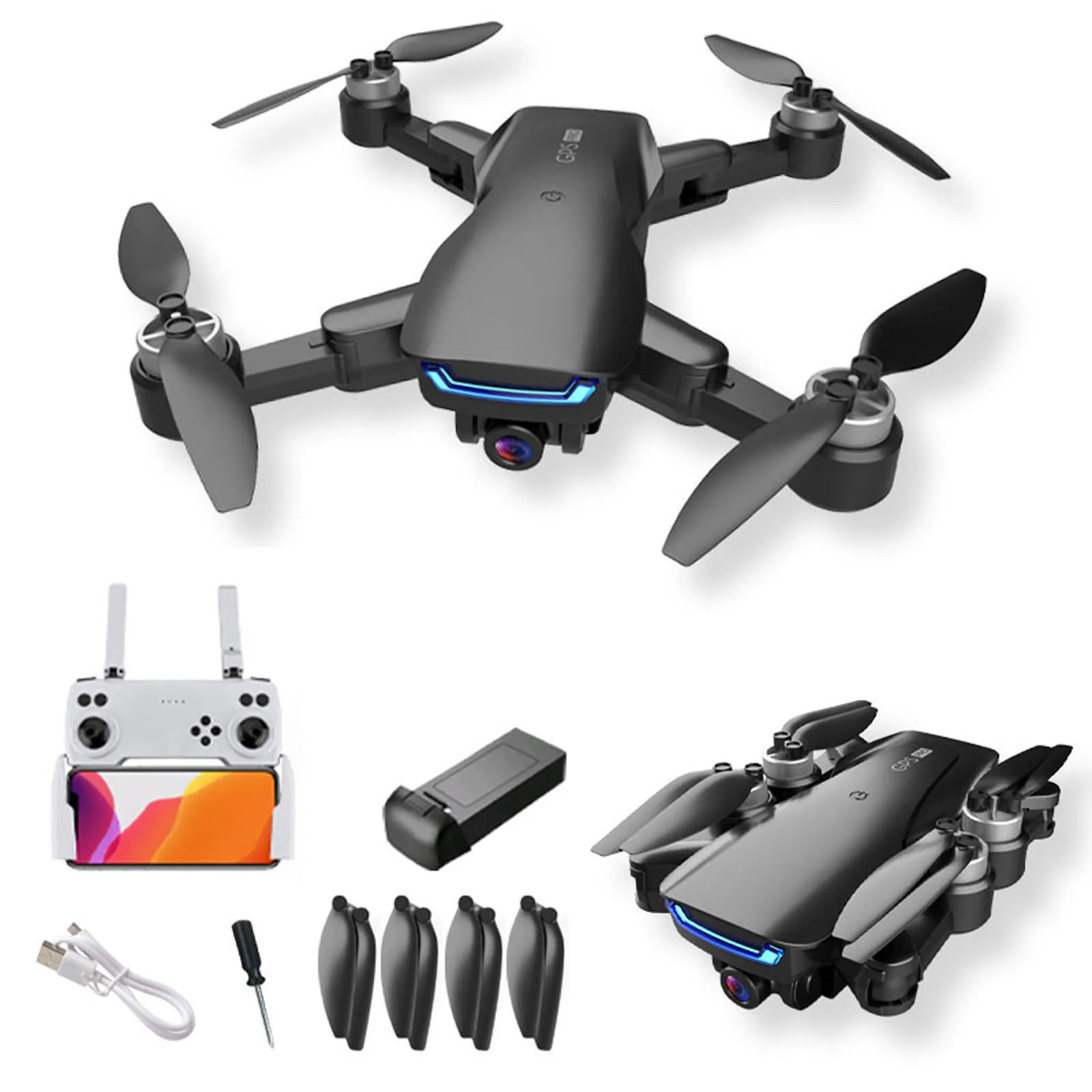 

Eachine E520s Rc Quadcopter Drone Helicopter With 4k Profesional Hd Camera 5g Wifi Fpv Racing Gps Wide Angle Foldable Toys Rtf