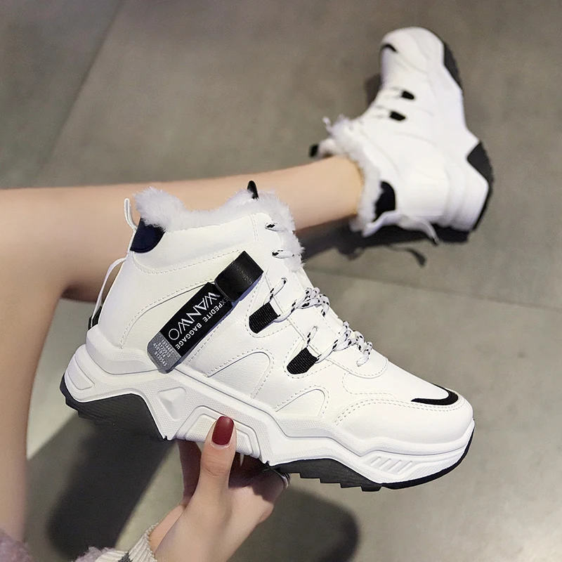 

Women Casual Shoes Winter Snow Boots Women Fashion Sneakers Women Shoes Popular Fitness Shoes Plus Velvet Walking Shoes 2020