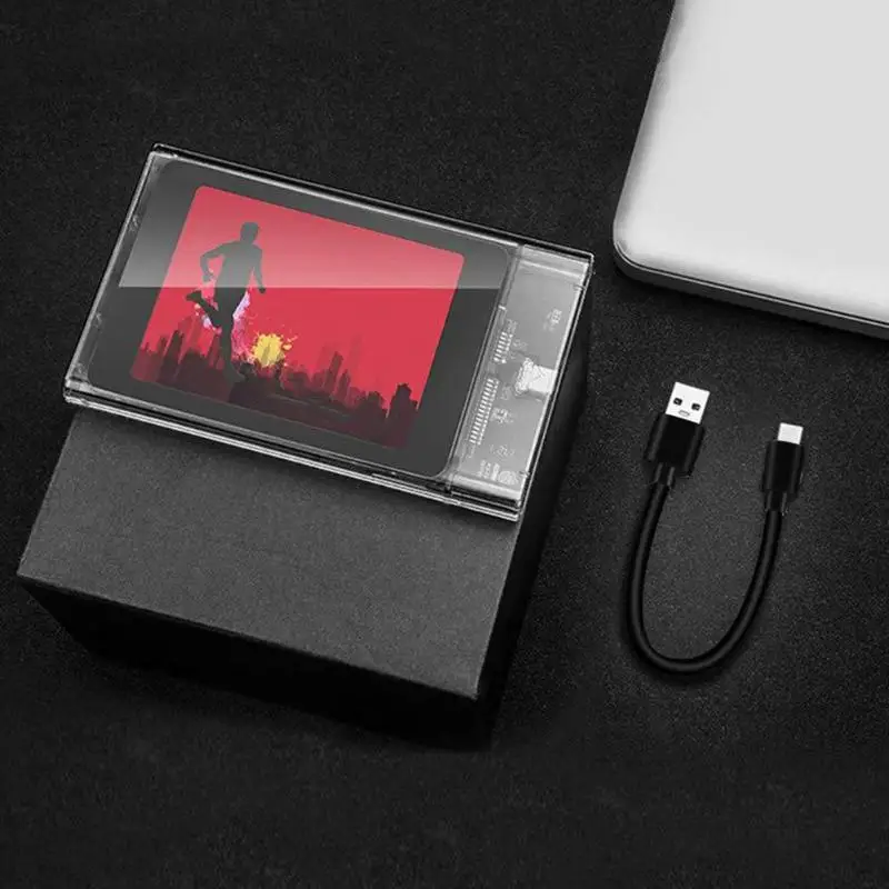 2 5 дюймовый HDD SSD чехол SATA к USB 3 1 Прозрачный Гбит/с Gen Type-C твердотельный накопитель