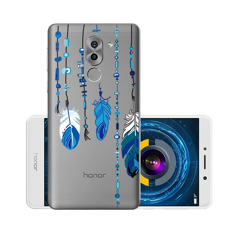W035 Мягкий чехол из ТПУ, чехлы для huawei Honor 6X, силиконовый прозрачный чехол для huawei GR5, BLL-L21 BLN-AL10 Honor6X mate 9 Lite - Цвет: W035