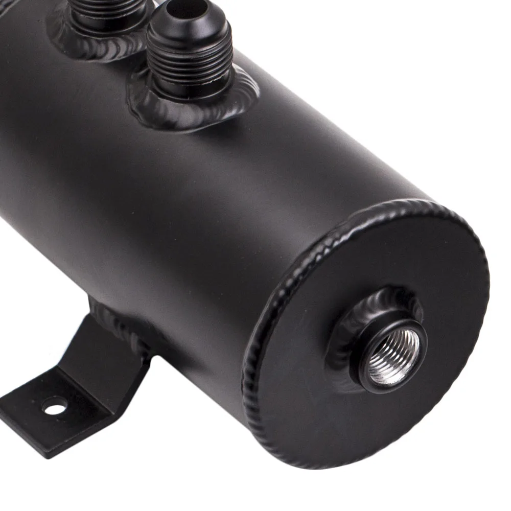 

0.75L Twin AN10 Port Baffled Engine Oil Catch Can w/ Braided Hose Kit 3 Meters