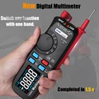 Цифровой мультиметр SEAYA, мини-вольтметр с цветным ЖК-дисплеем, Автоматический диапазон, измерение истинных среднеквадратичных значений, измеритель напряжения, тестер емкости и бесконтактного напряжения