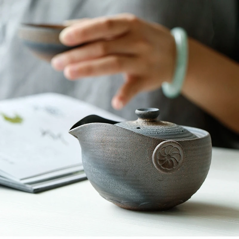 

Japanese-Style Portable Travel Tea Set Handmade Guest Cup Retro Creative Quick Guest Cup a Cup of a Pot
