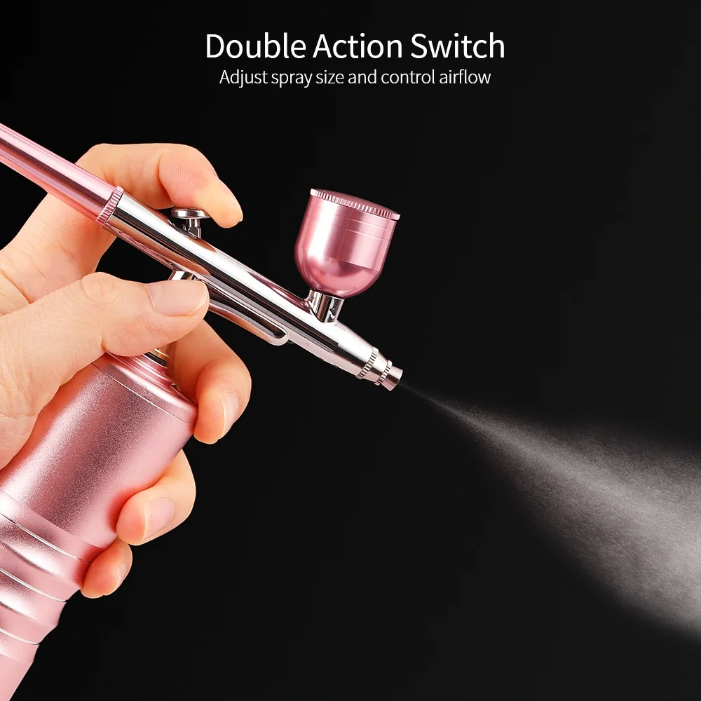 

Spray Gun Double Action Air Brush Nano Fog Mist Sprayer Gun Airbrush Compressor Paint Art Desgin Tattoo Craft Cake Nail Tool Set