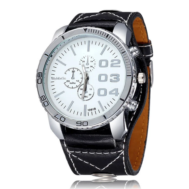 Stylish Casual Ladies - Big Dial White Watches 5