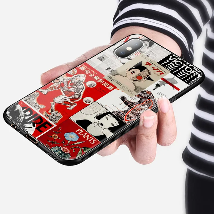 Японский постер манга художественный коллаж стеклянный Мягкий силиконовый