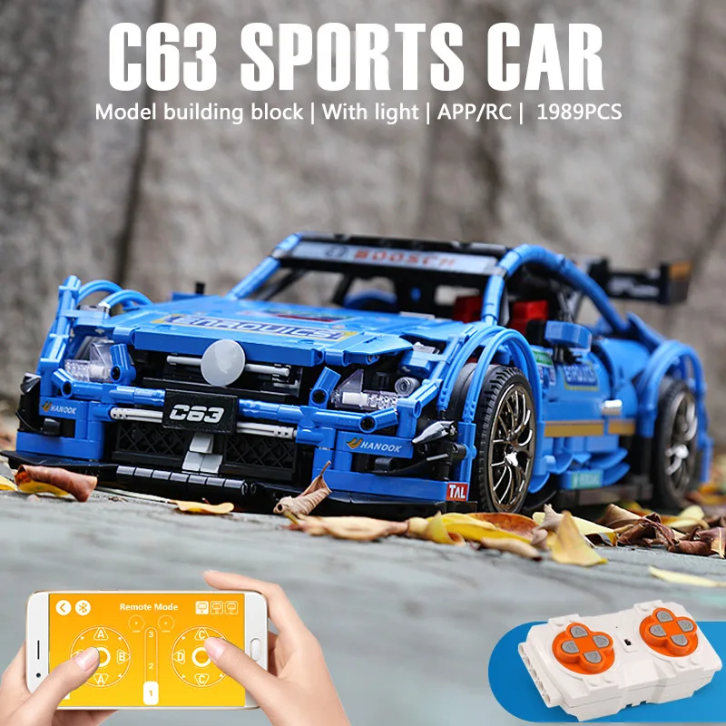 

Mould King 13073 APP RC Series Benzs AMG C63 Sport Racing Car Model Building Blocks Bricks MOCompatible 6688 Toys For Children