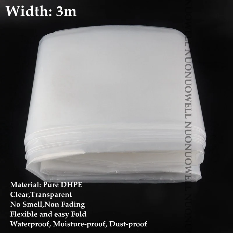 Width 3m Толщина 0,1 мм сельскохозяйственная парниковая пленка для сельскохозяйственных культур крышка для овощных растений прозрачная Брезентовая пленка ширина: 2 м~ 12 м - Цвет: Width 3m