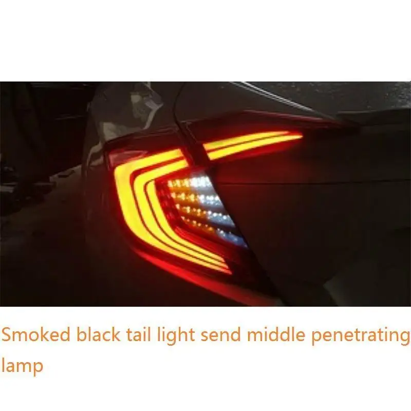 Дневные ходовые автомобильные боковые поворотники Cob Led Drl фары передние противотуманные задние Автомобильные фары в сборе 16 17 для Honda Civic - Цвет: MODEL K