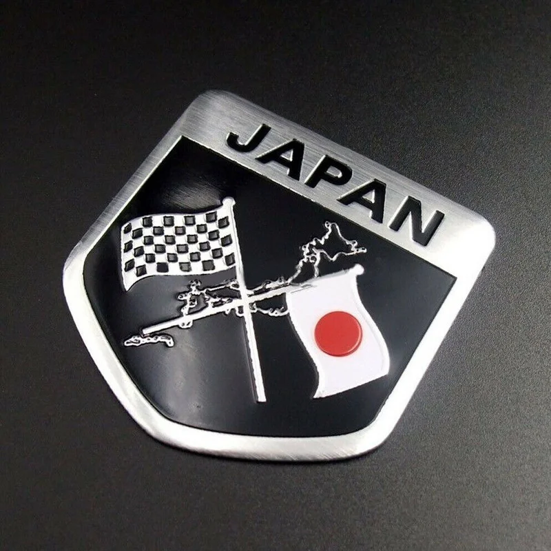 

1x Japan Japanese Flag Shield Emblem Metal Badge Car Truck Motorcycle Body Bumper Styling Sticker Universal Exterior Accessories