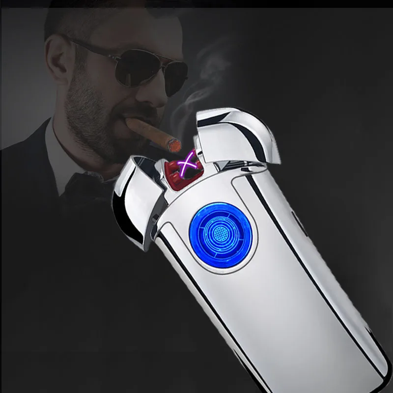 Новинка 2020 Индукционная двойная дуговая зажигалка зарядка через usb Beetle Plasma для