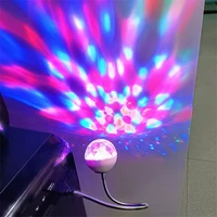 usb led disco lights flexible lamp rgb dmx led crystal magic rotating ball stage light for christmas wedding party light