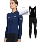 MAAP женский зимний теплый флисовый Профессиональный Теплый велосипедный комплект с длинным рукавом велосипедная одежда полиэстер быстросохнущая рубашка костюм брюки дышащие