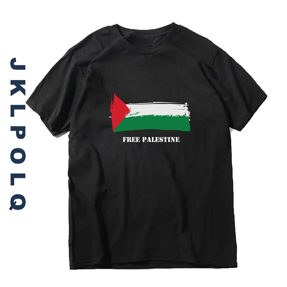 

JKLPOLQ летние уличный сверхразмерный мужские футболки женские футболки Бесплатная Палестина с коротким рукавом и принтом (европейские разме...