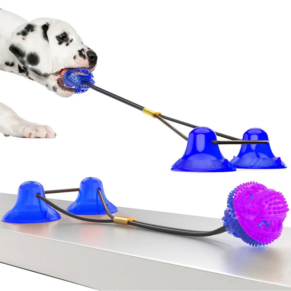 

Dog Molar Bite Toy Dog Chew Toy Dog Rope Pull Interactive Toy with Suction Cup for Pulling Chewing Teeth Cleaning