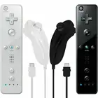 Беспроводной пульт дистанционного управления 2 в 1 для Nunchuk Nintendo Wii, встроенный геймпад Motion Plus с силиконовым чехлом и датчиком движения
