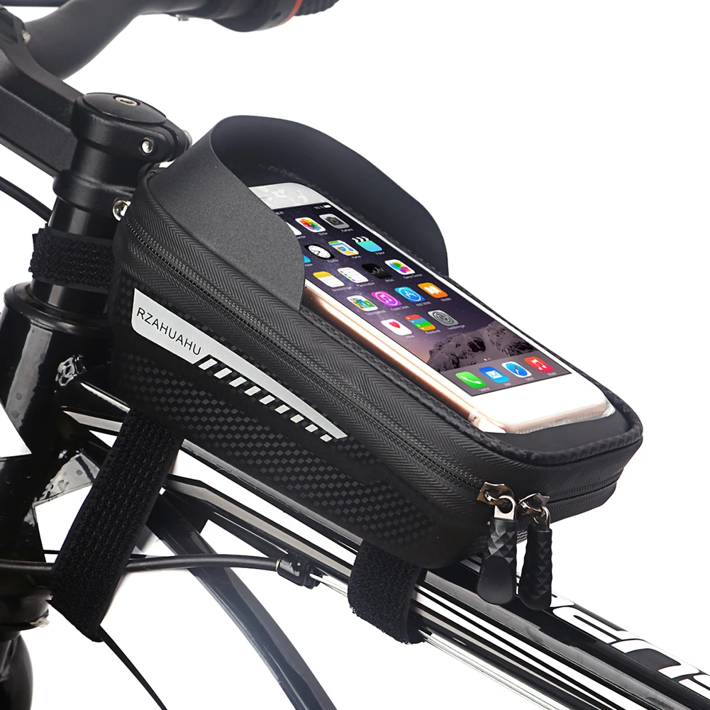 

Waterproof Bicycle Bag Frame Front Top Tube Cycling Bag Reflective 6.5in Phone Case Touchscreen Bag MTB Bike Accessori