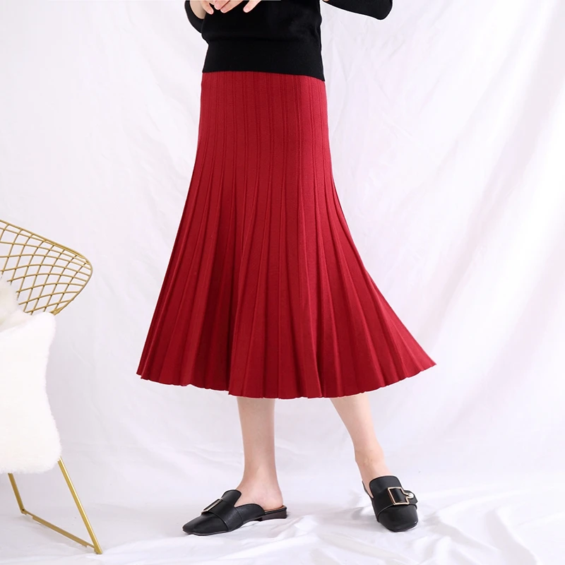 Женские длинные юбки Женская Коллекция осень зима 2020 плиссированная юбка с