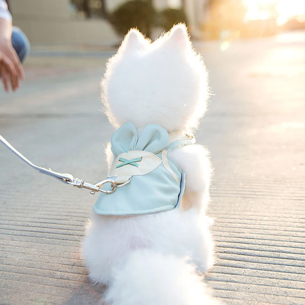 

Cute Dog Clothes Dogs Vest With Leash Harness Rope Costume Chest Strap Pet Products For Small Medium Dogs Chihuahua Pomeranian