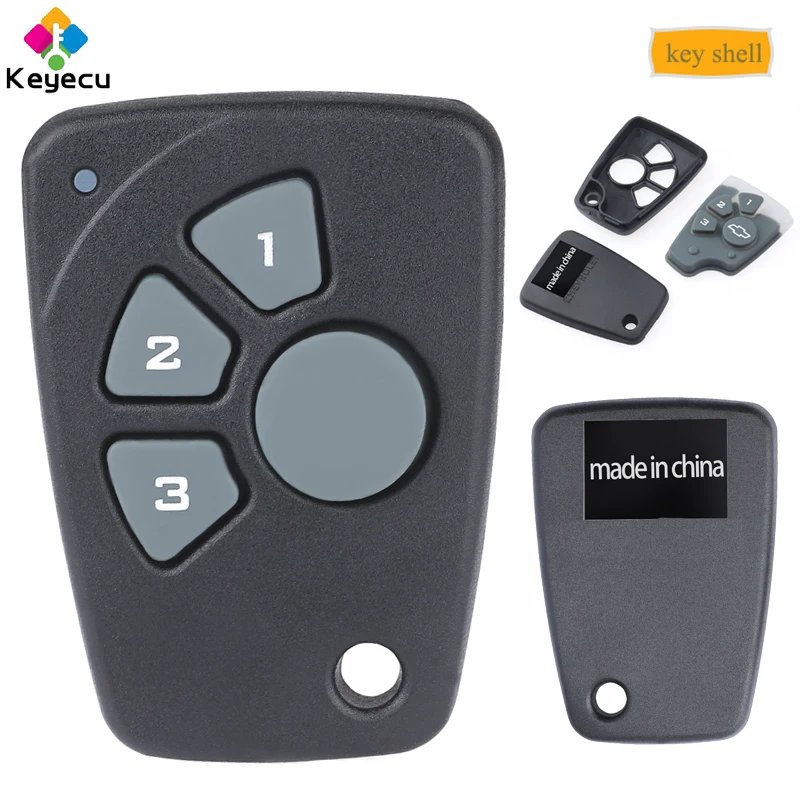 KEYECU Замена дистанционного ключа автомобиля чехол Корпус с 4 кнопками Fob для Chevrolet
