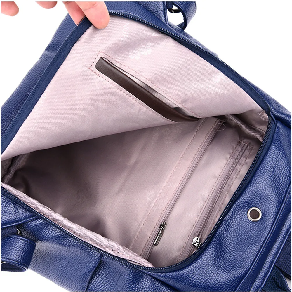 Роскошные брендовые кожаные рюкзаки для девочек Модный женский ранец с защитой