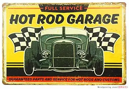 Dingleiever полный Услуги Hot Rod Garage Олово картина металлические номерные знаки