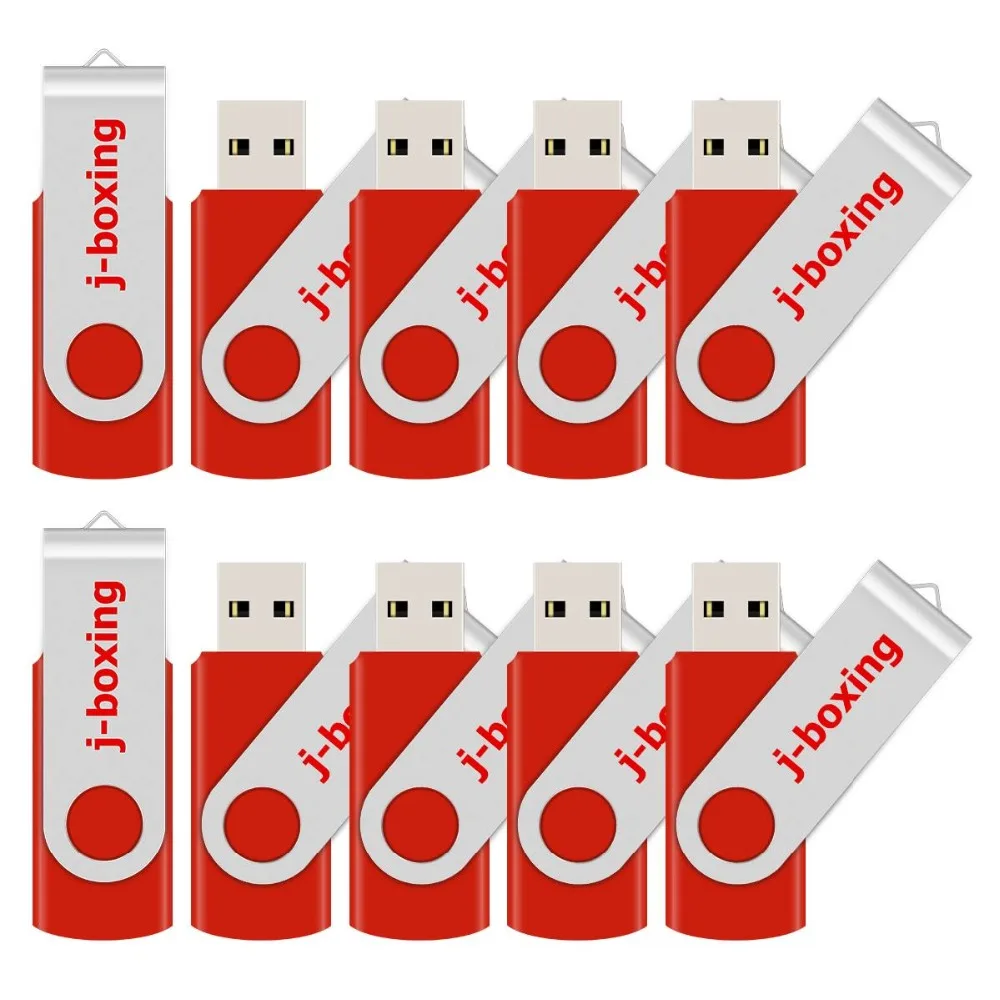 J-бокс 10 шт. 1 ГБ USB флеш-накопители металлическая вращающаяся карта памяти поворотный флеш-накопитель для хранения большого пальца компьютер ноутбук планшет многоцветный