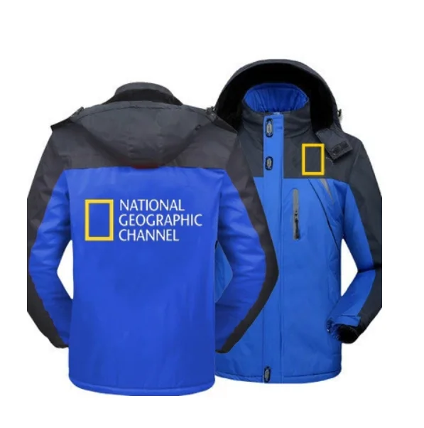 

NEW Winter Jacket Men for NATIONAL GEOGRAPGIC CHANNEL Windbreaker Windproof Waterproof Thicken Fleece Outwear Outdoorsports Over