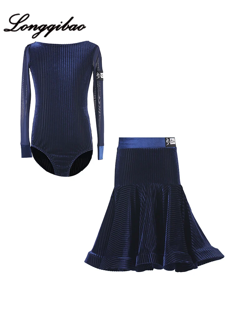 

Baby Girl Latin Dance Clothes Children's Children's Competition Suit Autumn and Winter Rumba Costumes Big Children's Suit