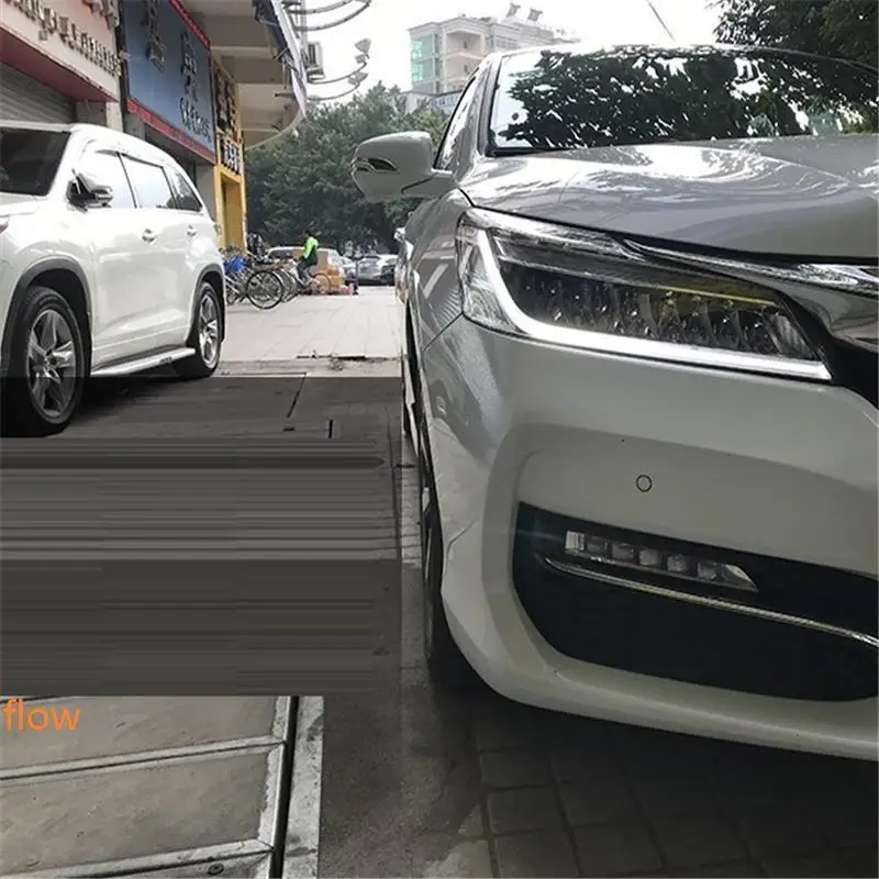 MODEL A Сигнальные Автомобильные светодиодные Drl Cob дневные ходовые наружные фары передние противотуманные задние Автомобильные фары в сборе 16 17 для Honda Accord - Цвет: MODEL A
