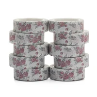 new 10pcslot 15mm x 10m cute delicate spring flowers leaves floral watercolor tape scrapbook paper masking adhesive washi tape